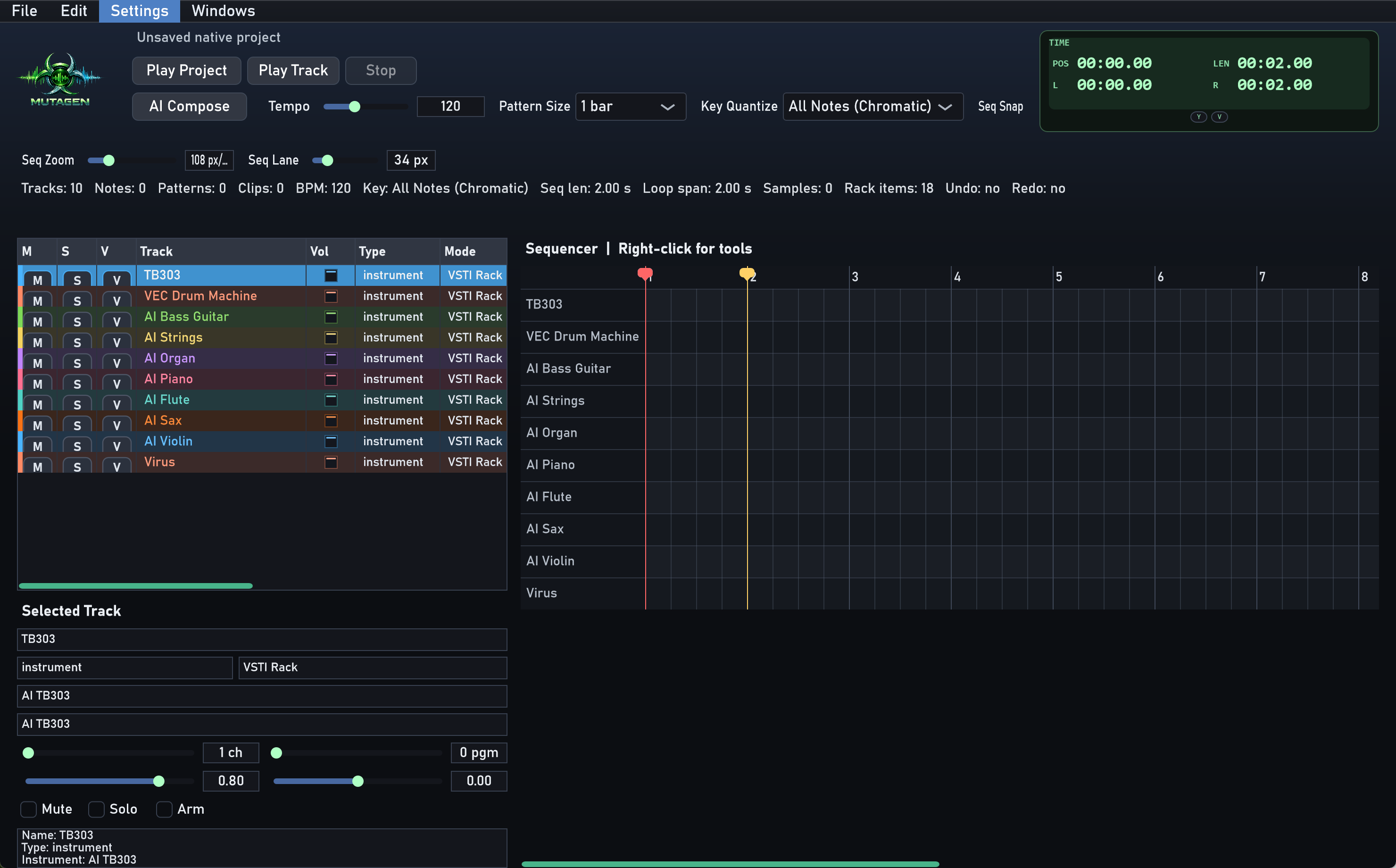 Mutagen main editor window